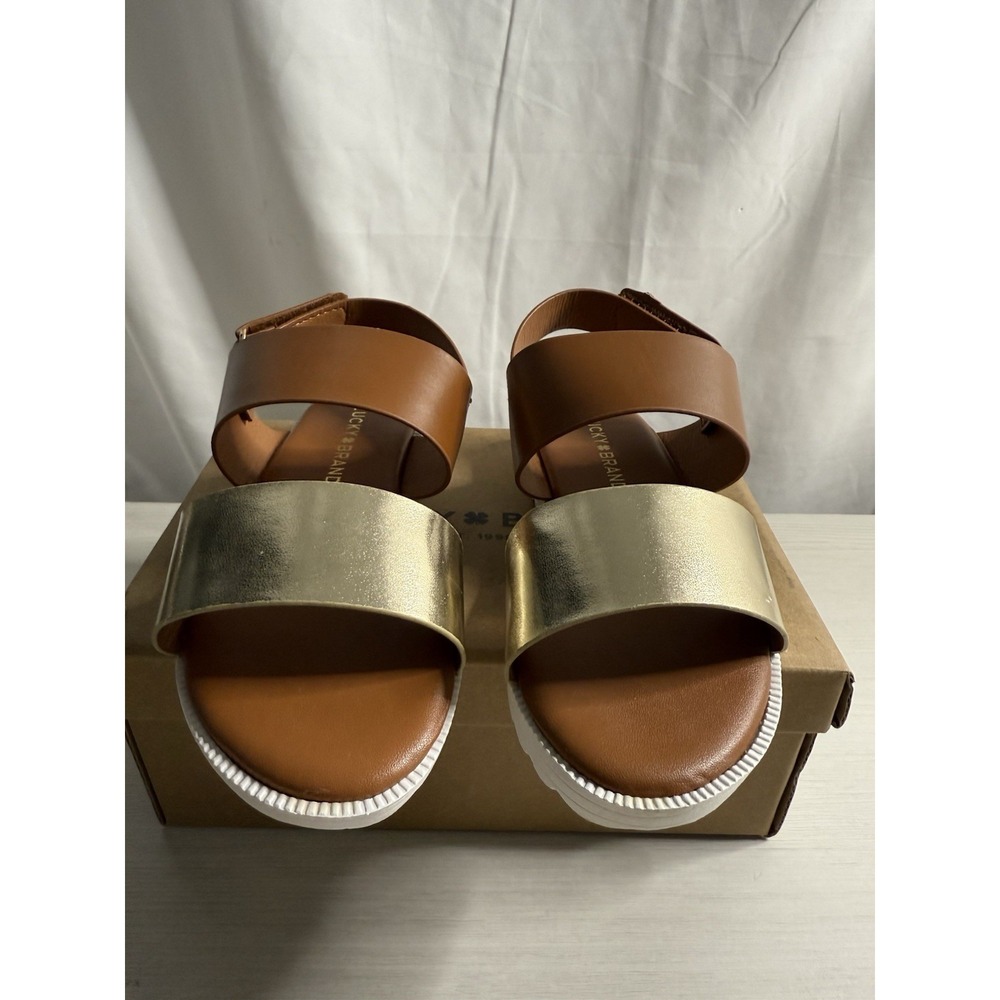 Lucky Brand Toddler Sandals Size 11M Metallic Brown New - Picture 5 of 13